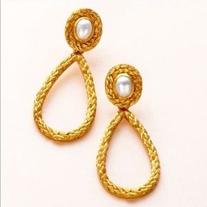Julie Vos Gold Pearl Drop Earrings